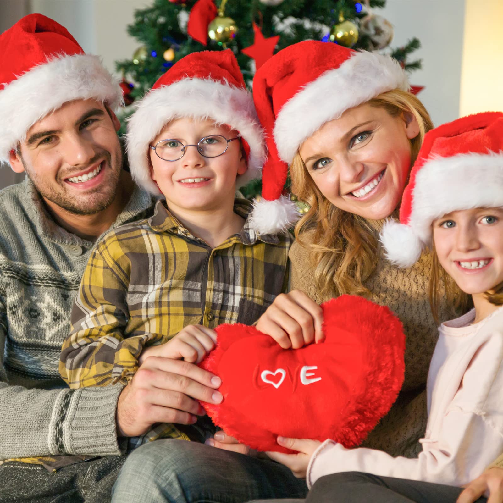 Foto 6 | Gorro De Navidad Rjvw, Gorro De Papá Noel, Navidad, Terciopelo, Adulto, Rojo - Venta Internacional.