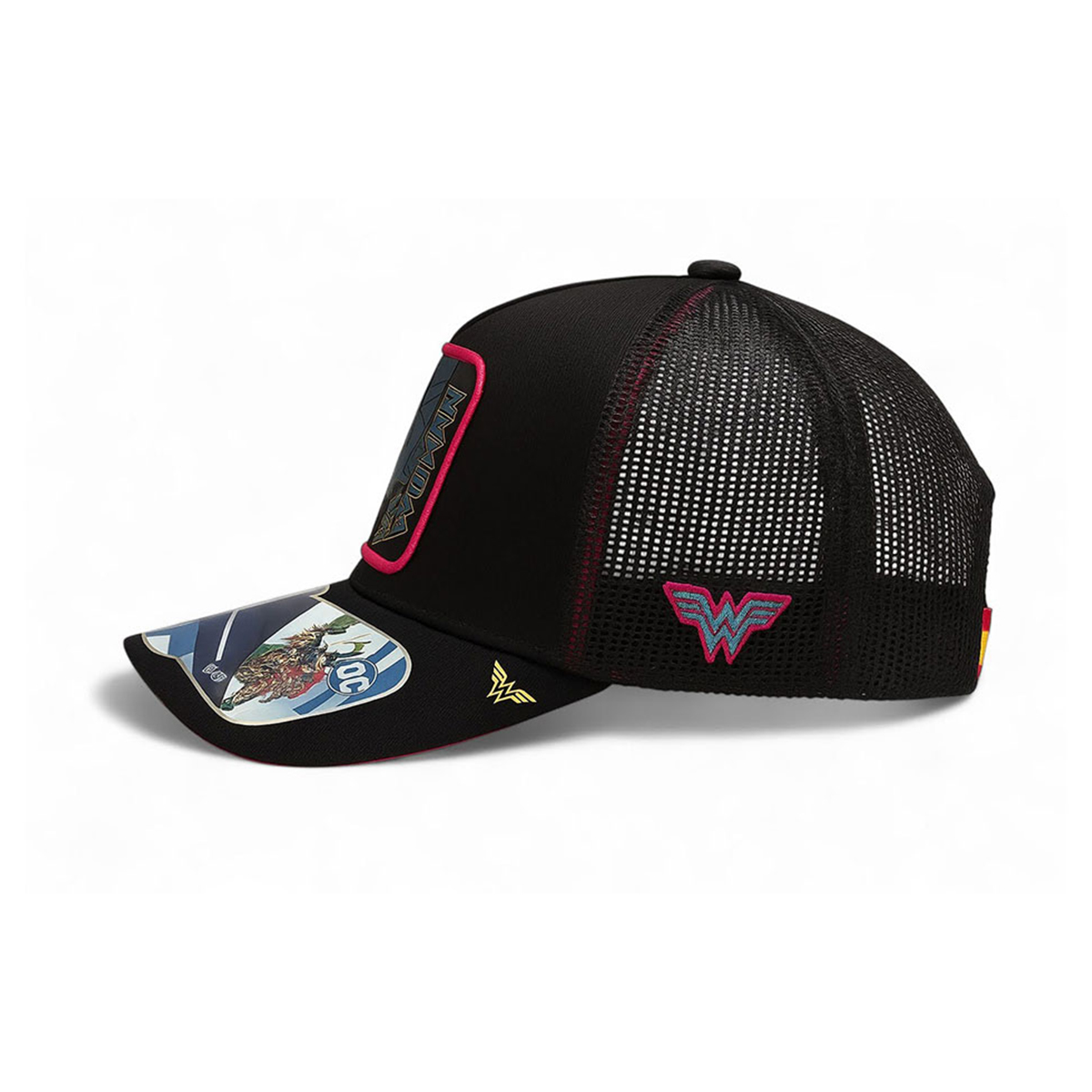 Foto 3 pulgar | Gorra Mujer Maravilla Dc Comics Trucker Ajustable Con Malla
