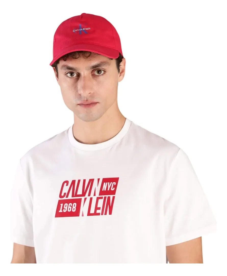 Foto 3 | Gorra Calvin Klein Ajustable Logo Color Rojo Casual Unisex - Original