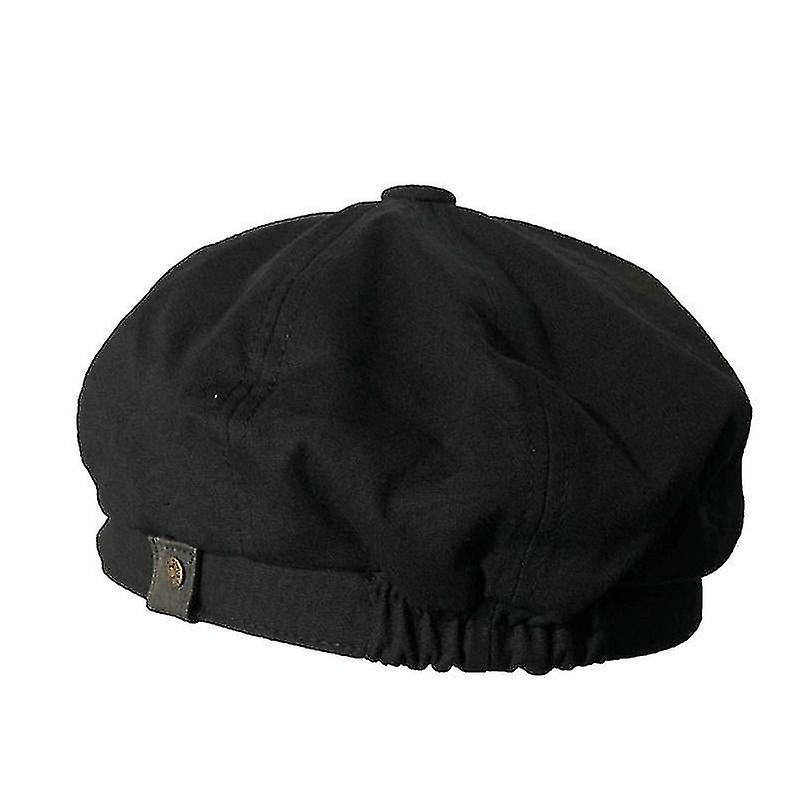 Foto 2 pulgar | Gorra Huoguo Britishretro Newsboy  Gorra Octogonal Negra - Venta Internacional.