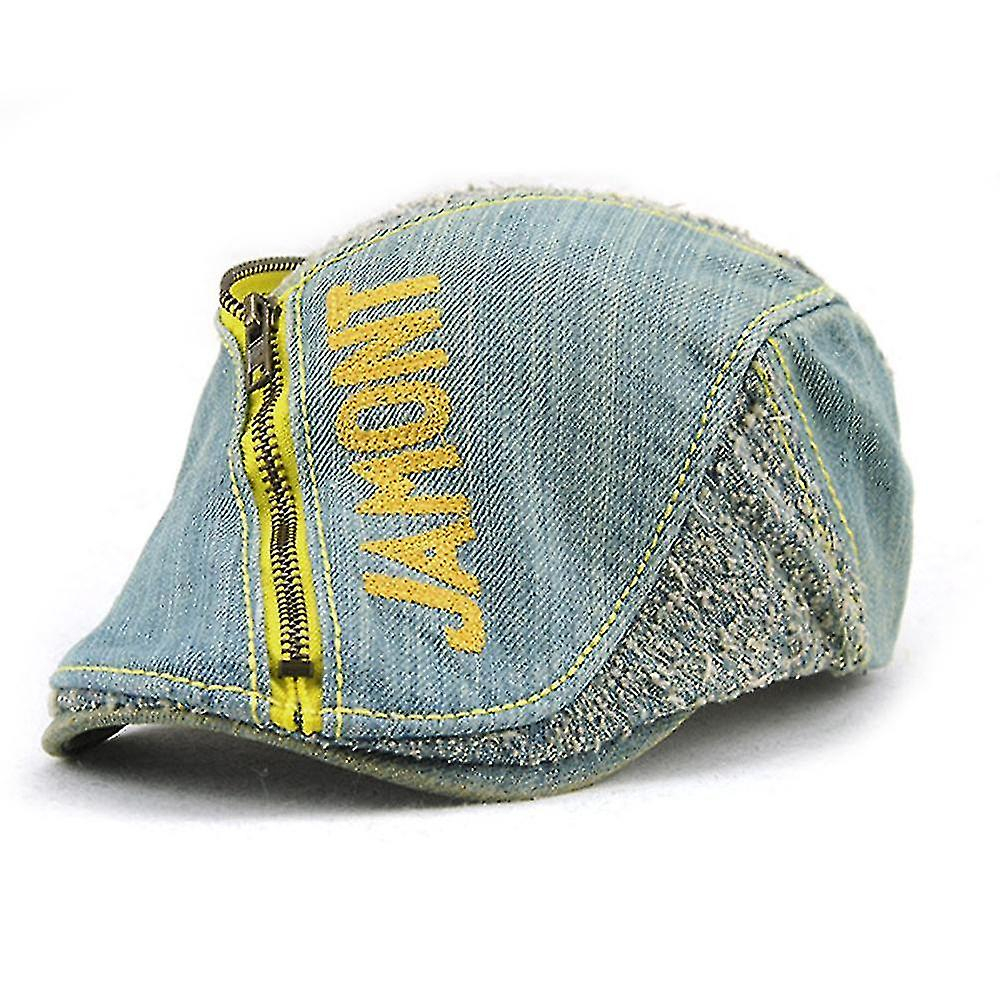 Foto 2 pulgar | Gorro De Sol Huoguo Bordado Con Pico Para Mujer  Con Cremallera  Naranja - Venta Internacional.