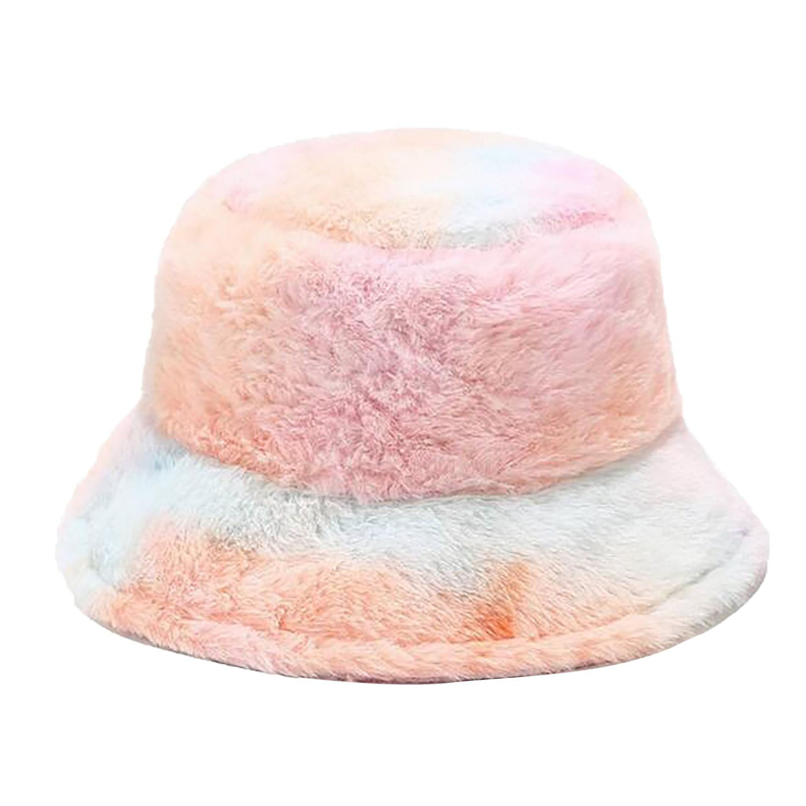 Foto 2 pulgar | Gorro De Pescador Huoguo Rainbow Plush De Invierno Para Mujer - Venta Internacional.