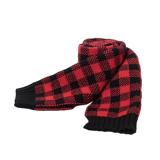 Foto 3 | Conjunto De Gorro De Invierno Huoguo De Punto A Cuadros Rojo Y Negro Unisex - Venta Internacional.