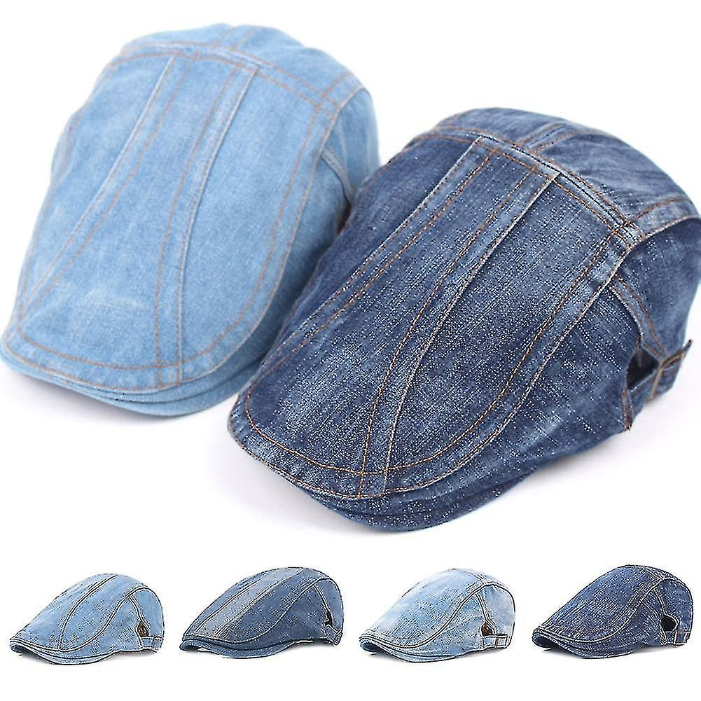 Foto 3 pulgar | Gorro Boina De Mezclilla Para Otoño  Casual  Unisex  Gris Oscuro  Huoguo - Venta Internacional.
