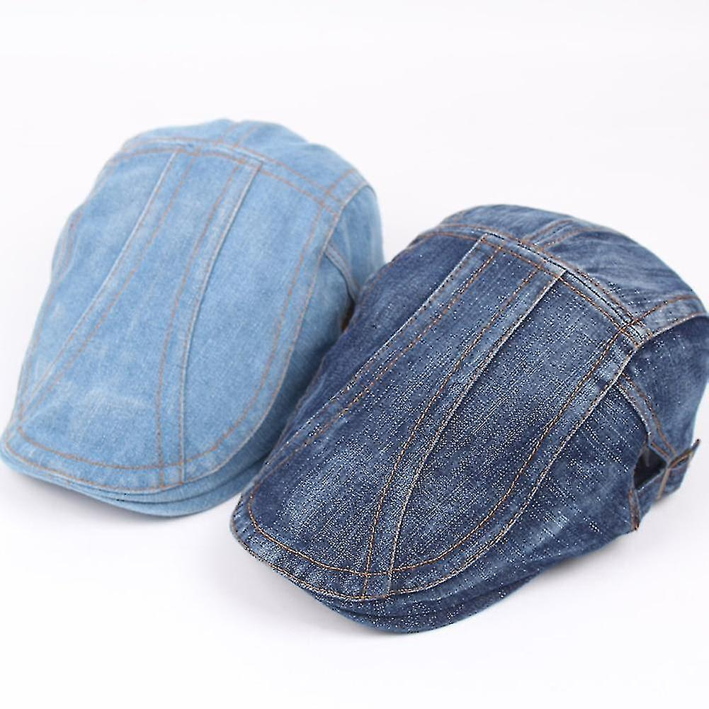 Foto 4 pulgar | Gorro Boina De Mezclilla Para Otoño  Casual  Unisex  Gris Oscuro  Huoguo - Venta Internacional.
