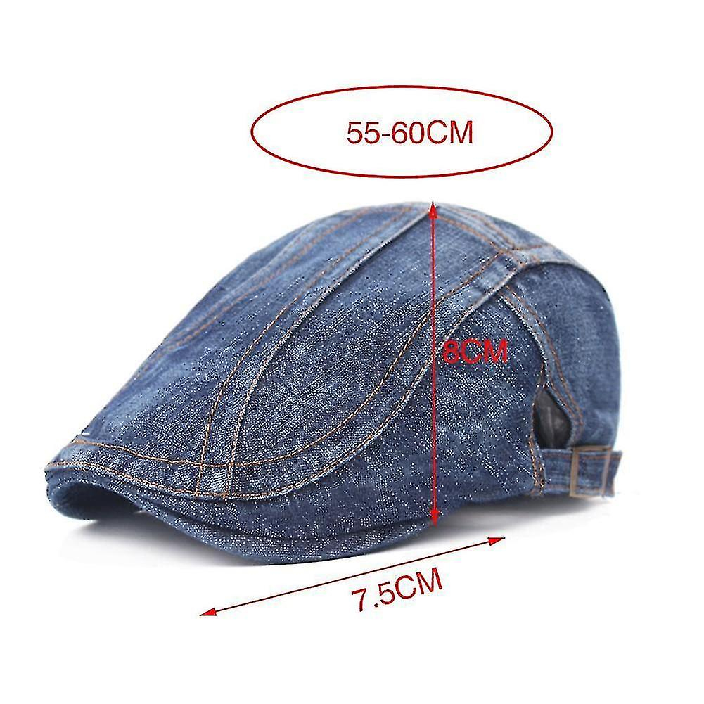Foto 5 pulgar | Gorro Boina De Mezclilla Para Otoño  Casual  Unisex  Gris Oscuro  Huoguo - Venta Internacional.
