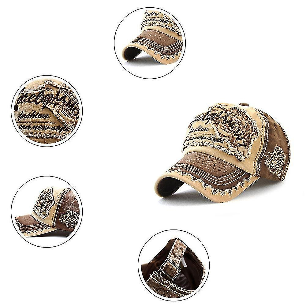 Foto 3 pulgar | Gorra De Béisbol Con Visera Huoguo  Bordada Con Cabeza De Tigre  Azul - Venta Internacional.