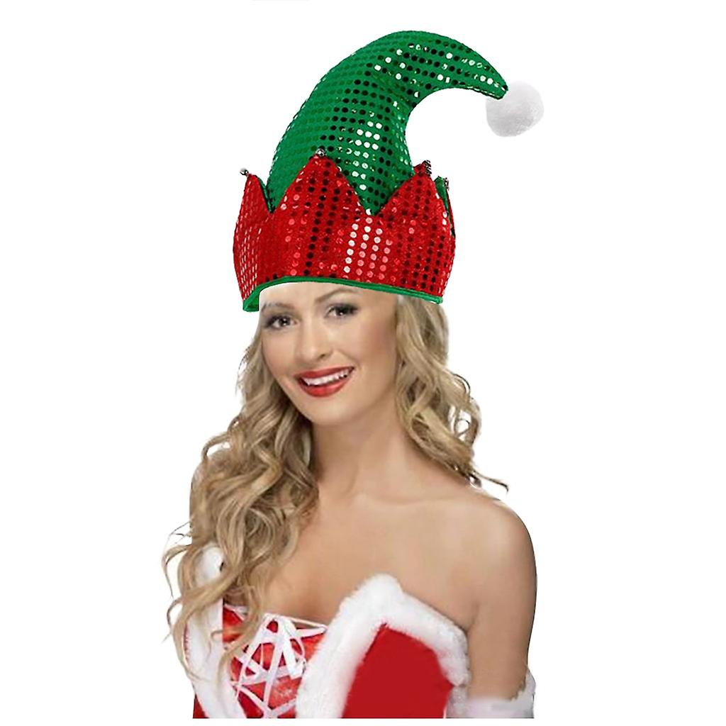 Foto 3 pulgar | Gorro De Navidad Huoguo Fashion Verde Rojo Poliéster Adulto - Venta Internacional.