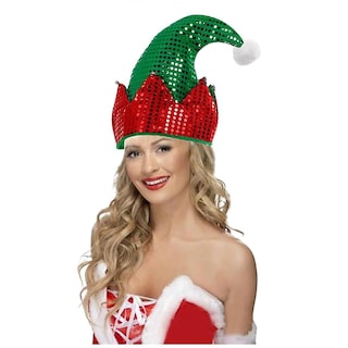 Foto 2 | Gorro De Navidad Huoguo Fashion Verde Rojo Poliéster Adulto - Venta Internacional.