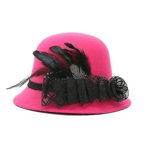 Foto 2 pulgar | Gorro Huoguo Para Mujer  Otoño E Invierno  Lana Sintética  Cálido  Rosa - Venta Internacional.