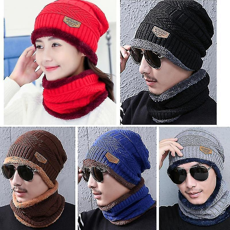 Foto 3 pulgar | Gorro De Invierno Unisex Para Pared De La Ciudad  Bufanda  Traje Grueso De Felpa - Venta Internacional.