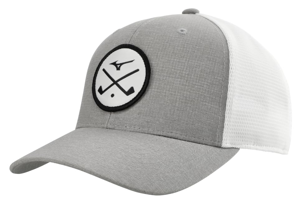 Foto 2 pulgar | Sombrero Mizuno Standard Crossed Clubs  Malla  Gris Jaspeado - Venta Internacional.