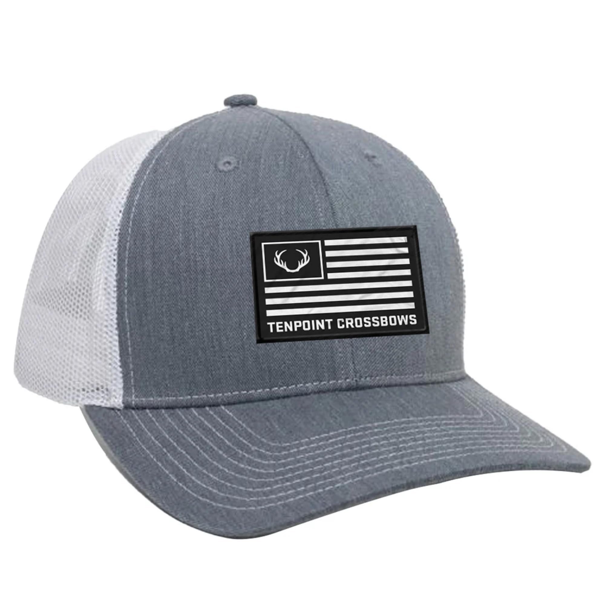 Foto 2 pulgar | Gorra Tenpoint Trucker Gris/blanca Con Parche De Bandera Para Hombre Y Mujer - Venta Internacional.