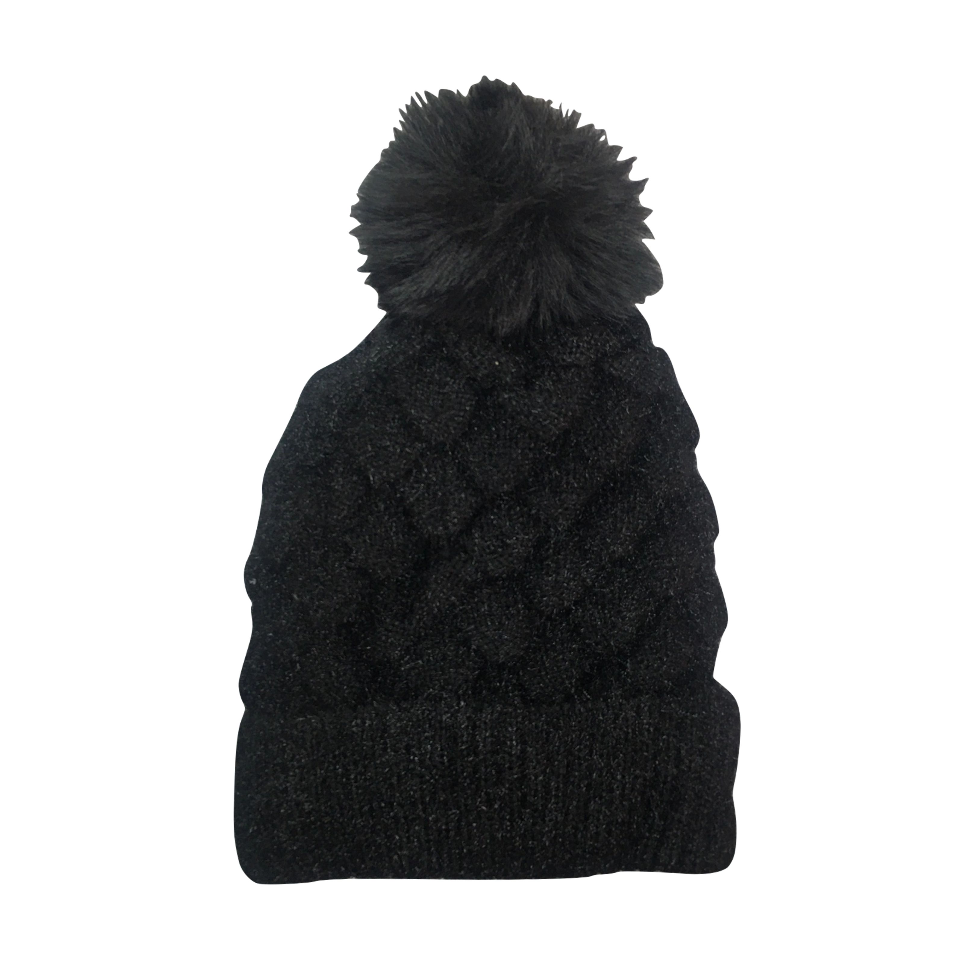 Bonete Valiz Piña De Invierno Ht927 color Negro