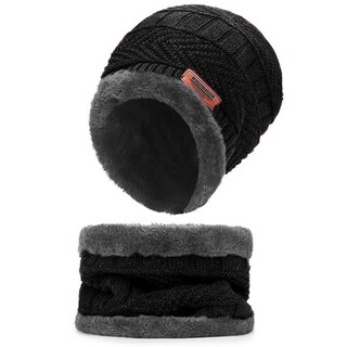 Foto 2 | Gorro de Invierno con Bufanda Bluelander a Prueba de Viento color Negro con Forro de Lana