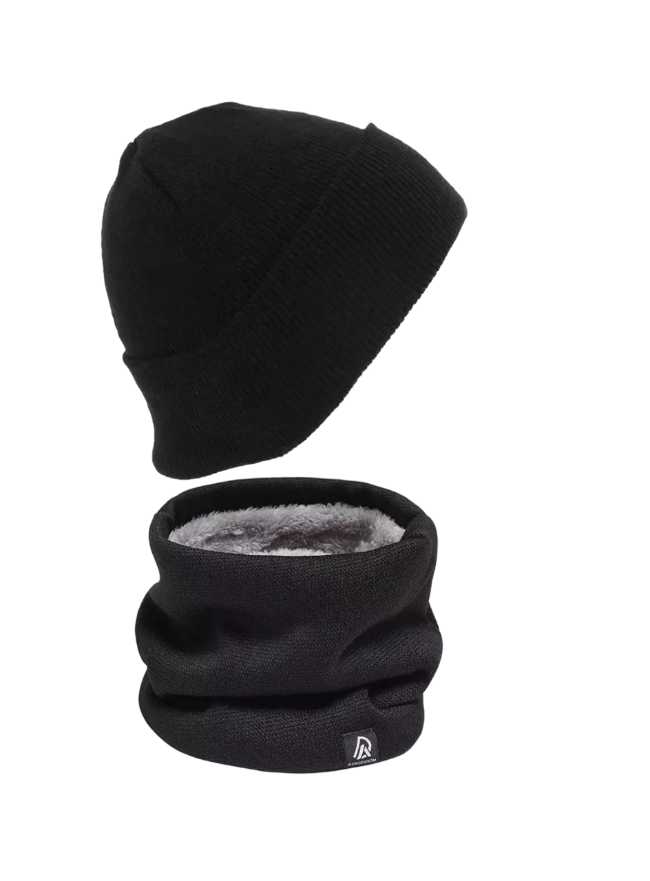 Foto 2 pulgar | Conjunto de Gorro y Bufanda Tejidos para Frio Invierno Unisex 2 pzas