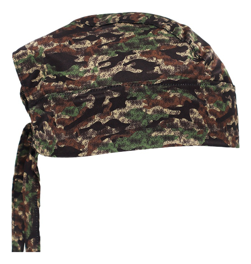 Gorro Médico Quirúrgico Tela Antifluido Liso Y Estampado, Verde Camuflaje