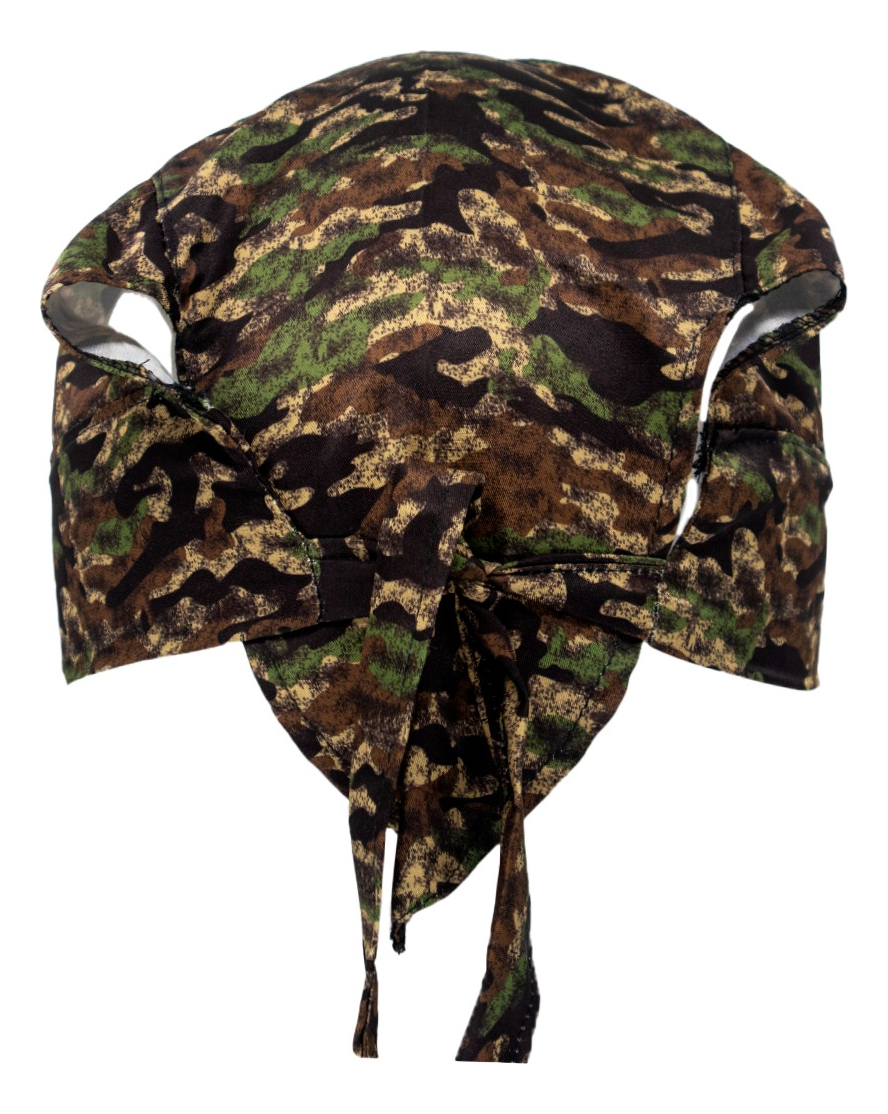 Foto 3 pulgar | Gorro Médico Quirúrgico Tela Antifluido Liso Y Estampado, Verde Camuflaje