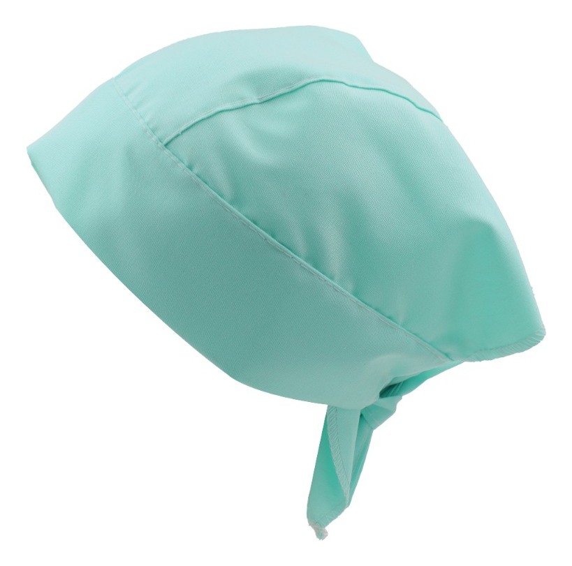 Gorro Médico Quirúrgico Tela Antifluido Liso Y Estampado, Verde Pastel