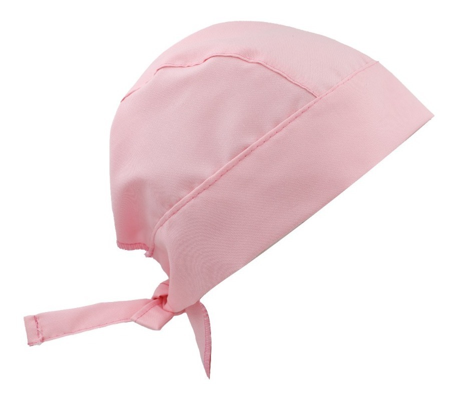 Gorro Médico Quirúrgico Tela Antifluido Liso Y Estampado, Rosa Pastel