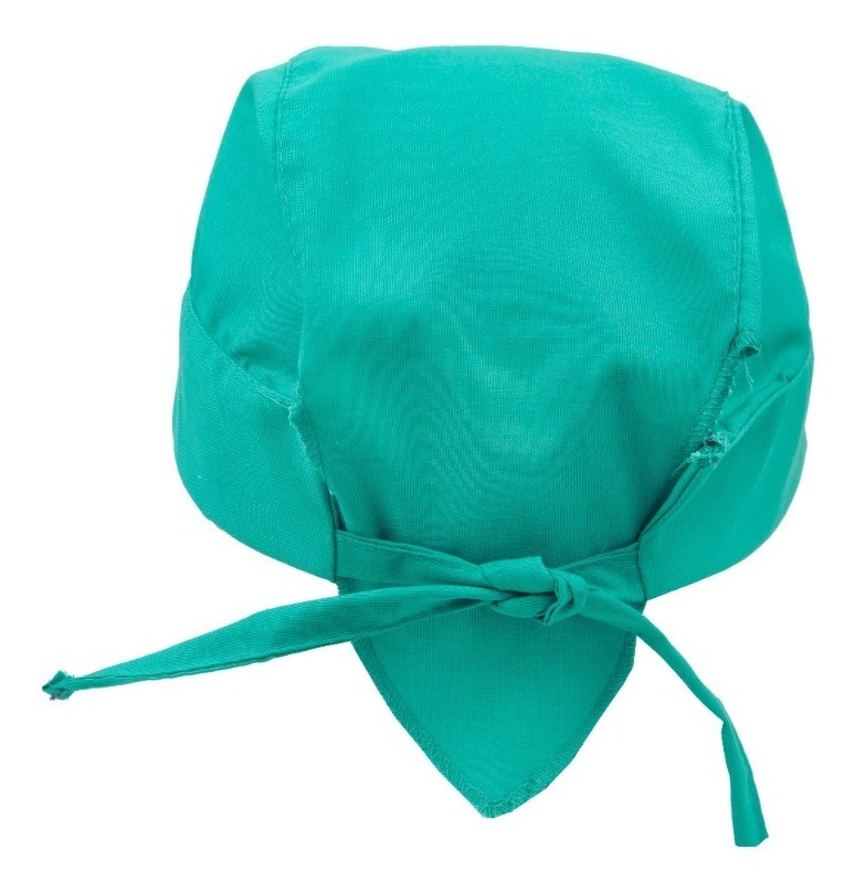 Foto 3 pulgar | Gorro Médico Quirúrgico Tela Antifluido Liso Y Estampado Verde Turquesa