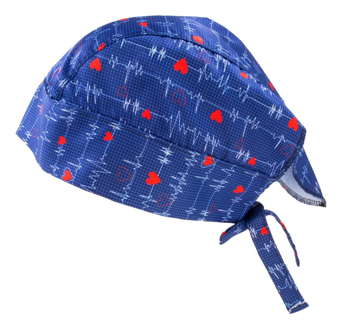 Gorro Médico Quirúrgico Wünd Corazones Azul Marino Tela Antifluido