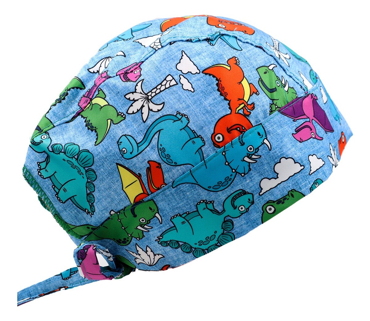 Gorro Médico Quirúrgico Wünd Dinosaurios Azul Tela Antifluido $703