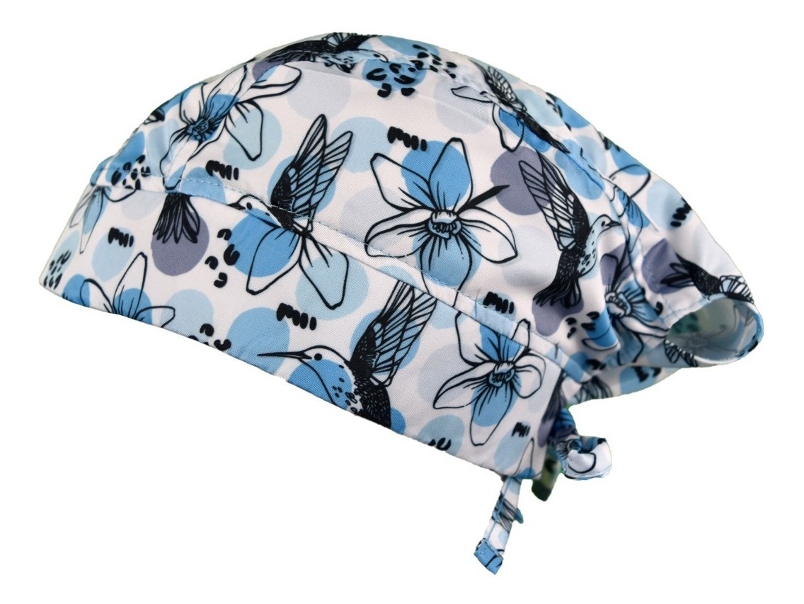 Gorro Médico Quirúrgico Dama Estampado Azul