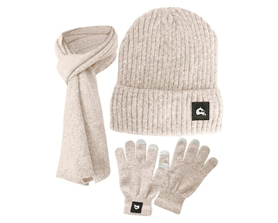 Foto 1 | Juego De Gorro, Bufanda, Guantes De Pantalla Táctil Térmicos Ajustable Blanco Bluelander