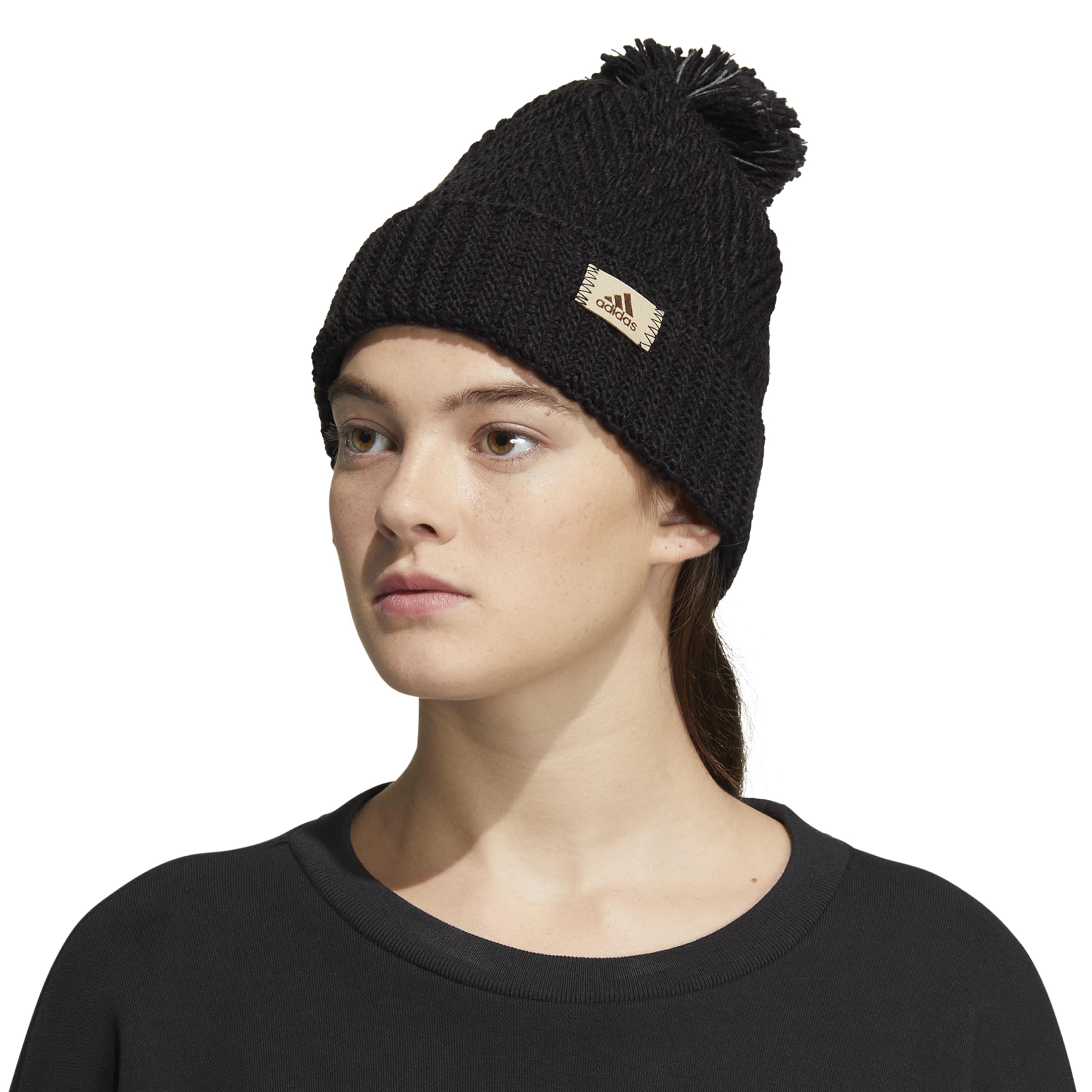 Foto 6 pulgar | Gorro Adidas Pom Ballie Para Mujer Negro/gris Ónix F23 - Venta Internacional.