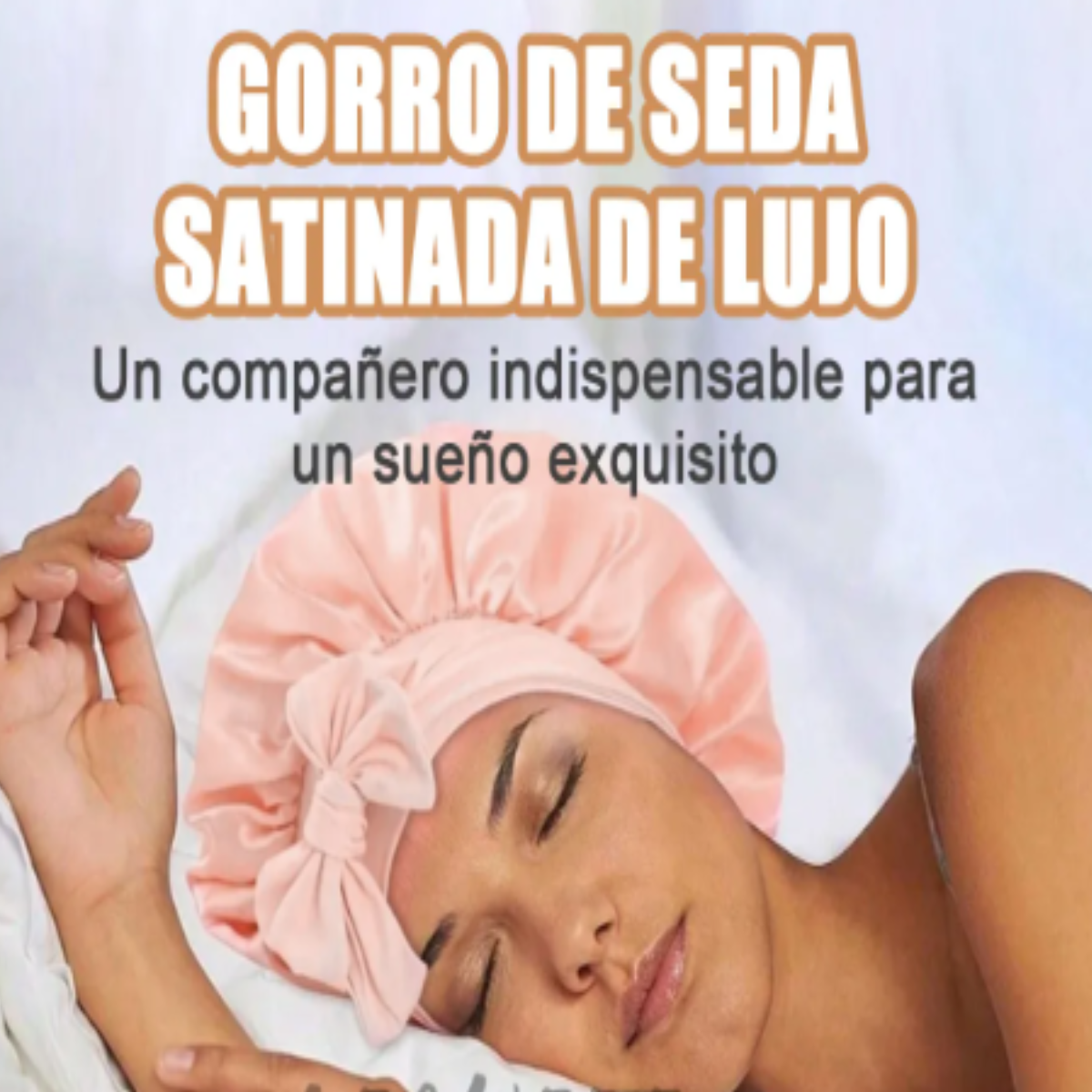 Foto 3 pulgar | Gorro De Seda Para Dormir Y Máscara De Ojos 2pzs Eo Safe Imports Esi-18653 Rosa