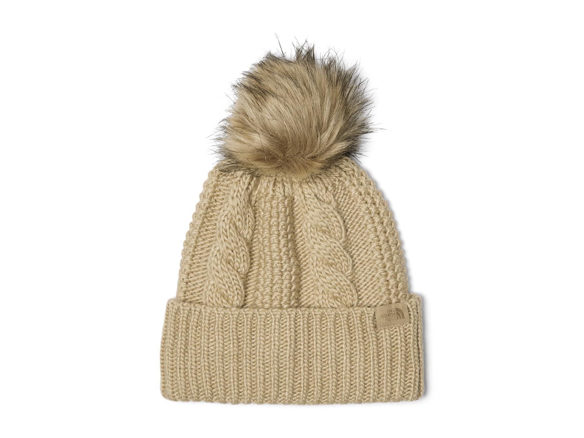 Foto 2 pulgar | Gorro The North Face Oh Mega Fur Pom Para Mujer, Color Caqui - Venta Internacional.
