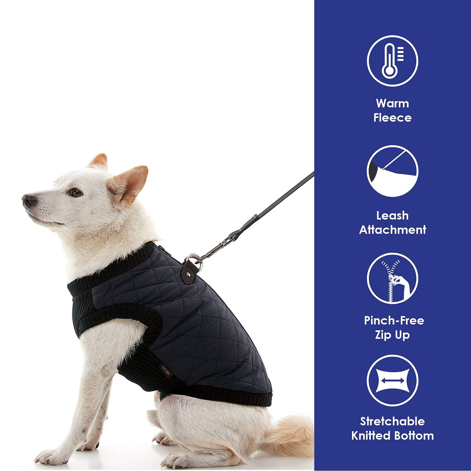 Foto 4 pulgar | Chaleco Gooby Fashion Para Perros Grandes, Color Negro, De Invierno - Venta Internacional.
