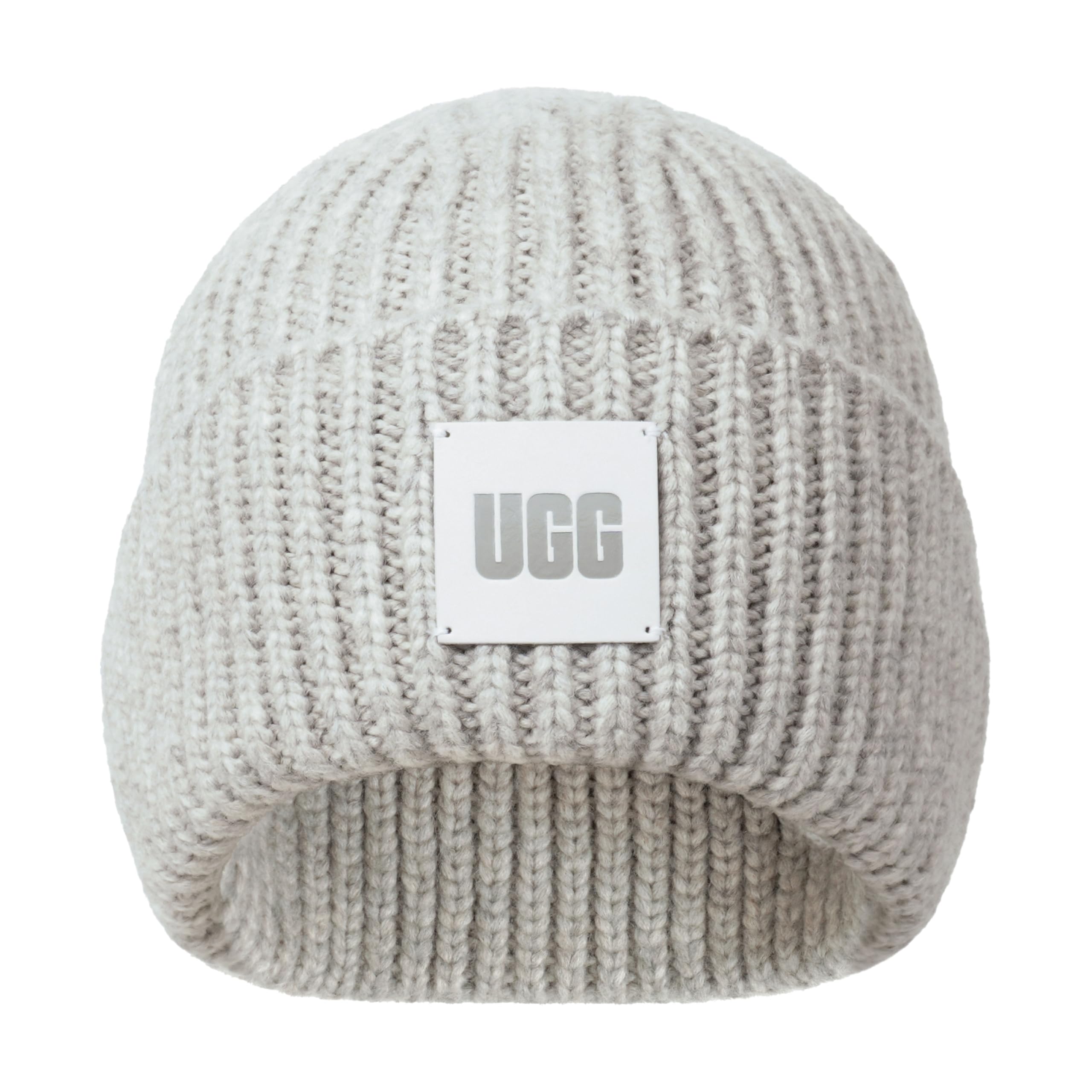 Foto 1 | Gorro Ugg Para Mujer Con Logotipo Acanalado Grueso, Gris Claro - Venta Internacional.
