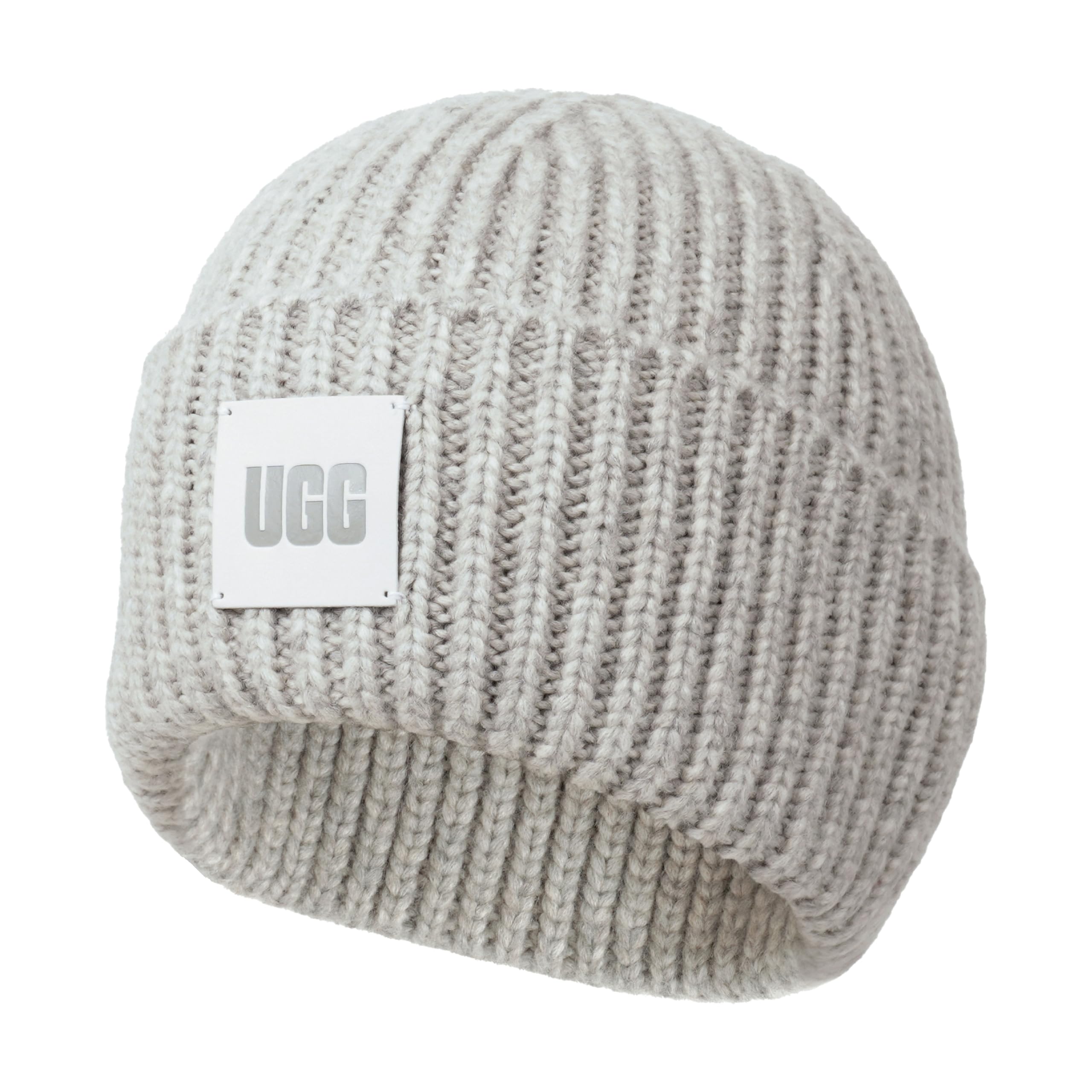 Foto 2 | Gorro Ugg Para Mujer Con Logotipo Acanalado Grueso, Gris Claro - Venta Internacional.