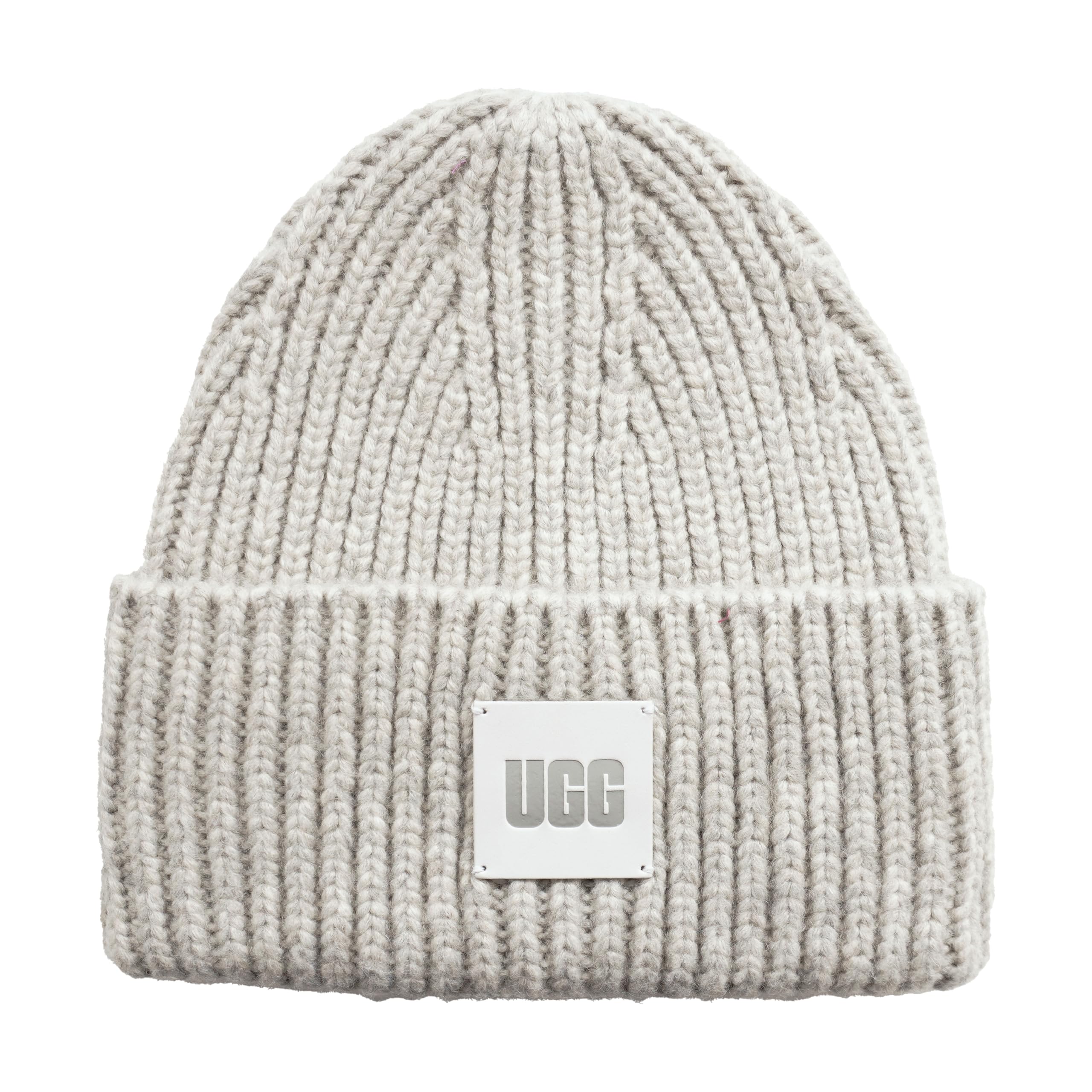 Foto 3 | Gorro Ugg Para Mujer Con Logotipo Acanalado Grueso, Gris Claro - Venta Internacional.