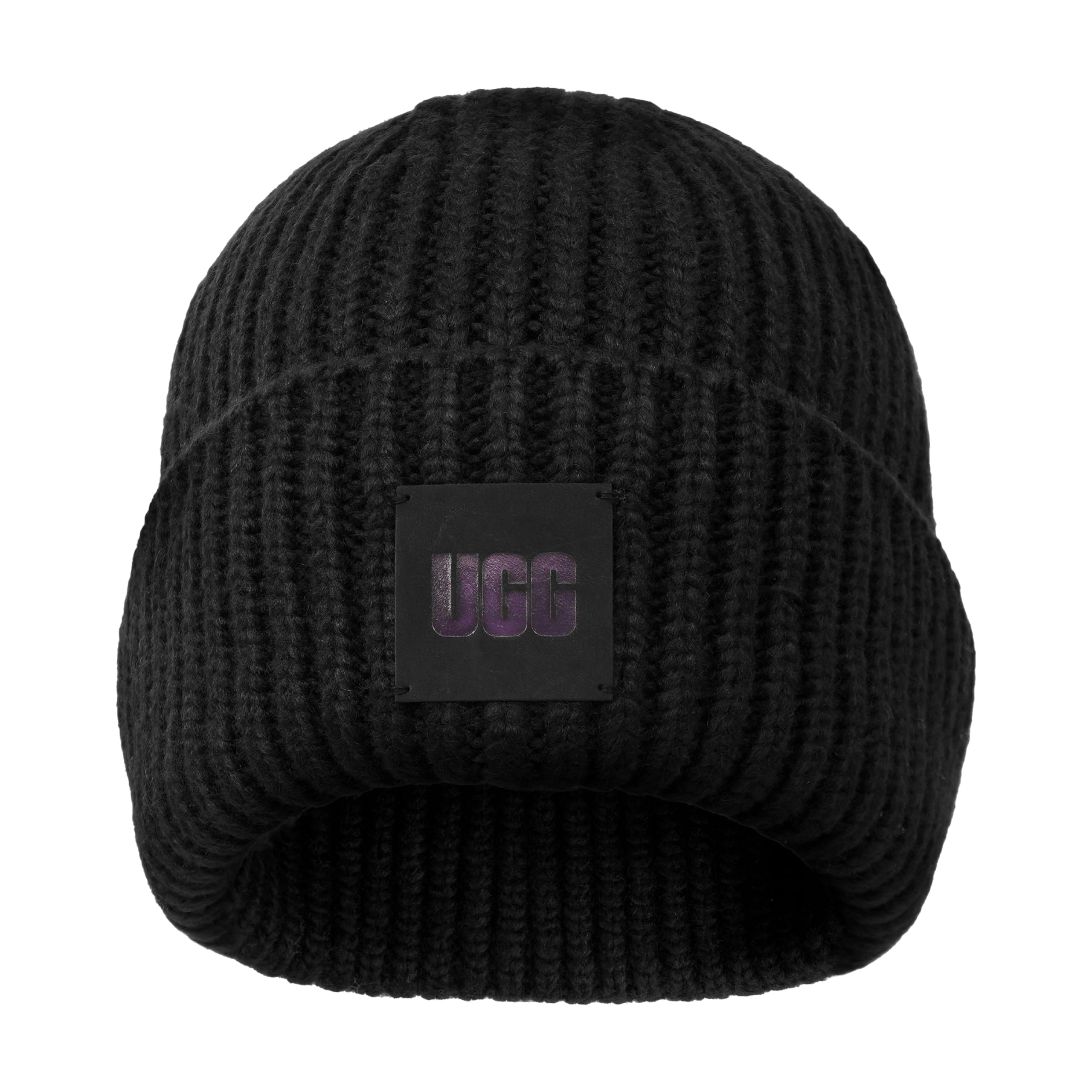 Foto 2 pulgar | Gorro Ugg Para Mujer Con Logotipo De Canalé Grueso Negro - Venta Internacional.