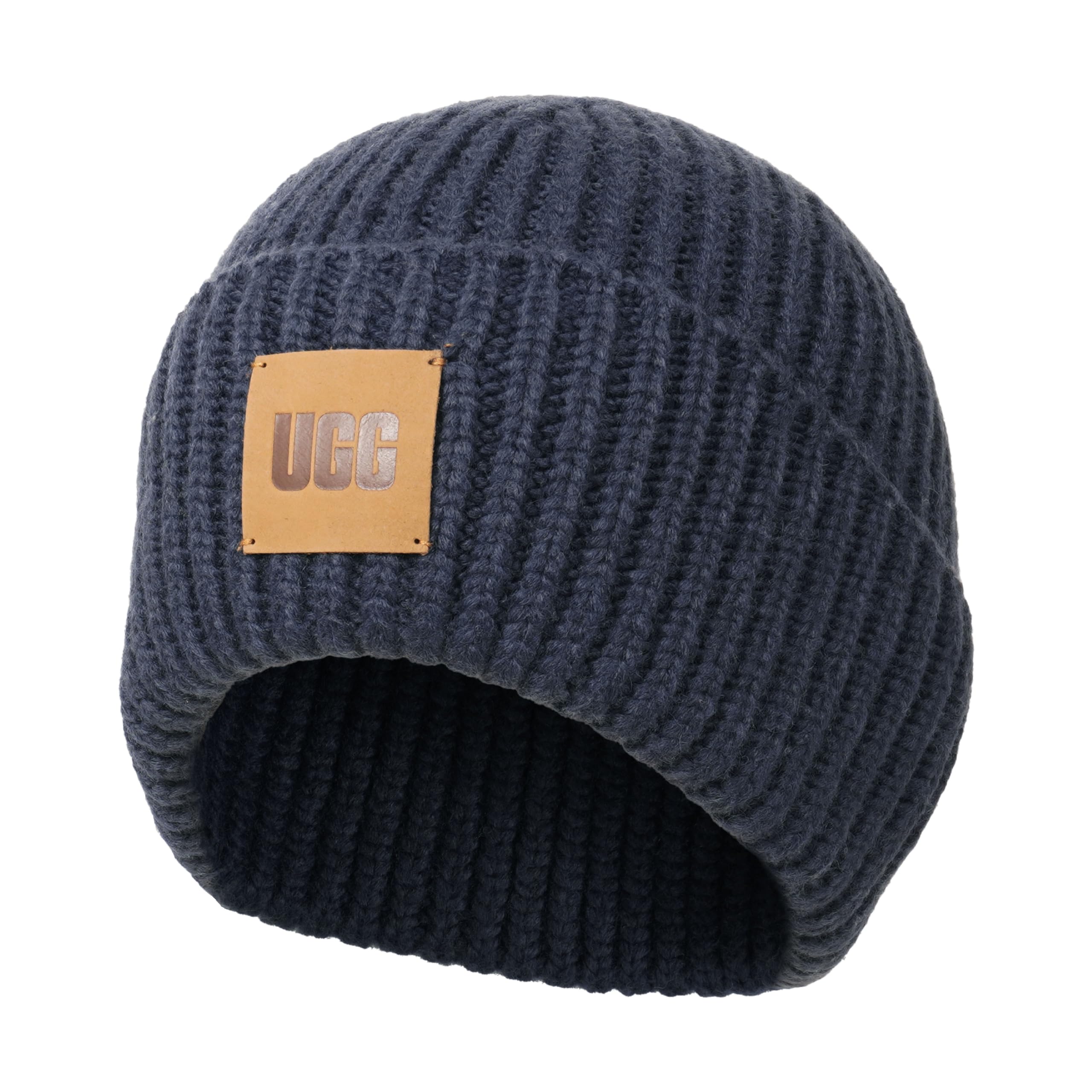 Foto 2 | Gorro Ugg Para Mujer Con Logotipo Acanalado Grueso, Azul Marino, Acrílico, Nailon Y Lana - Venta Internacional.