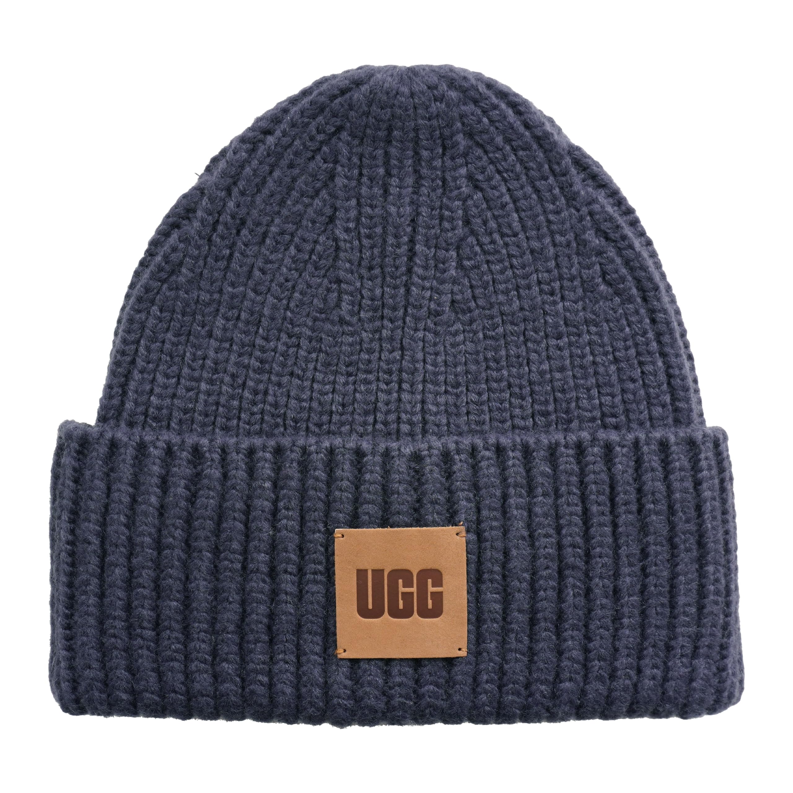 Foto 3 | Gorro Ugg Para Mujer Con Logotipo Acanalado Grueso, Azul Marino, Acrílico, Nailon Y Lana - Venta Internacional.