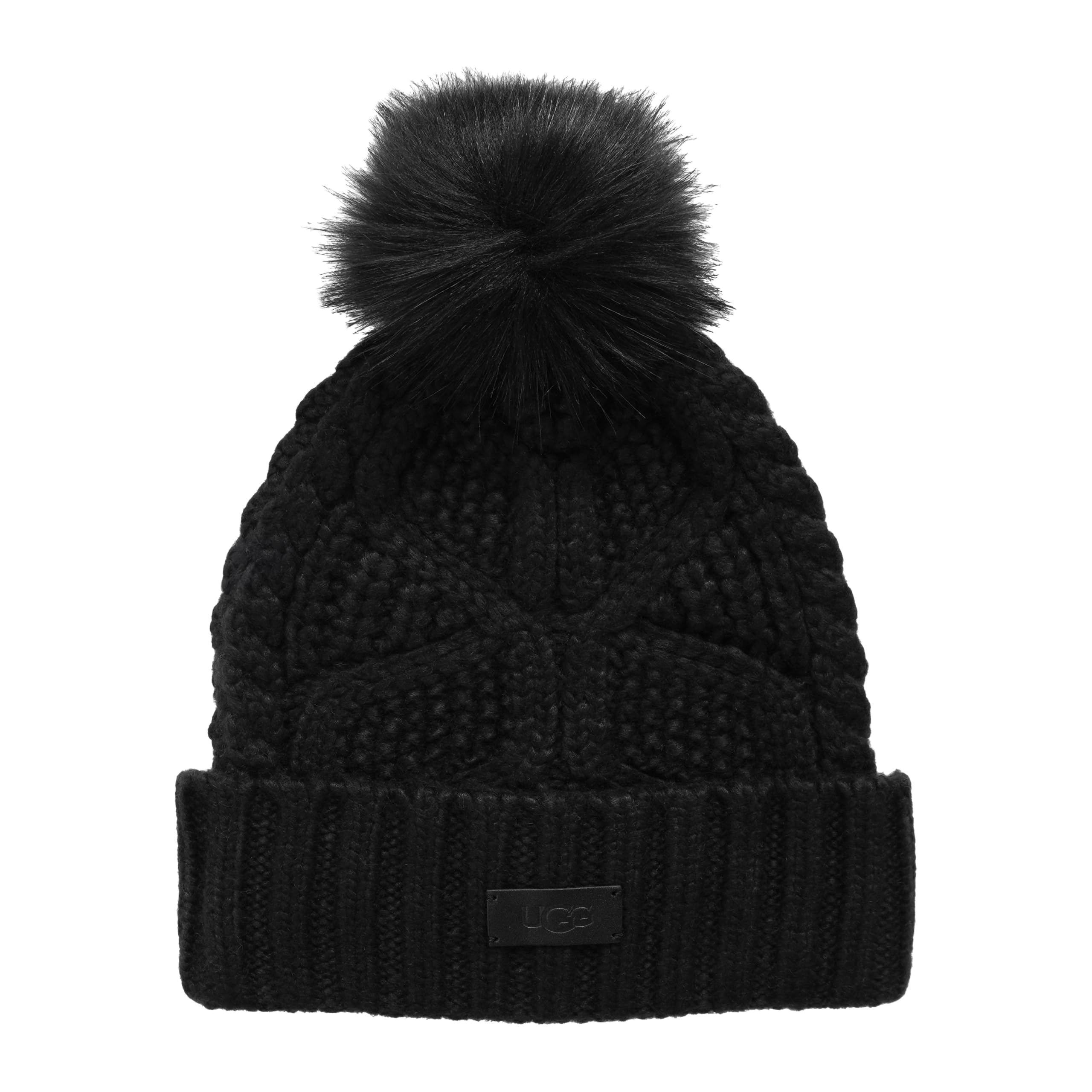 Foto 4 pulgar | Gorro Ugg Cable Con Pompón Para Mujer, Color Negro - Venta Internacional.