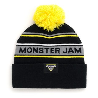 Foto 3 | Gorro De Invierno Beanie Con El Logotipo De Monster Jam, Negro/amarillo, Os Youth - Venta Internacional.