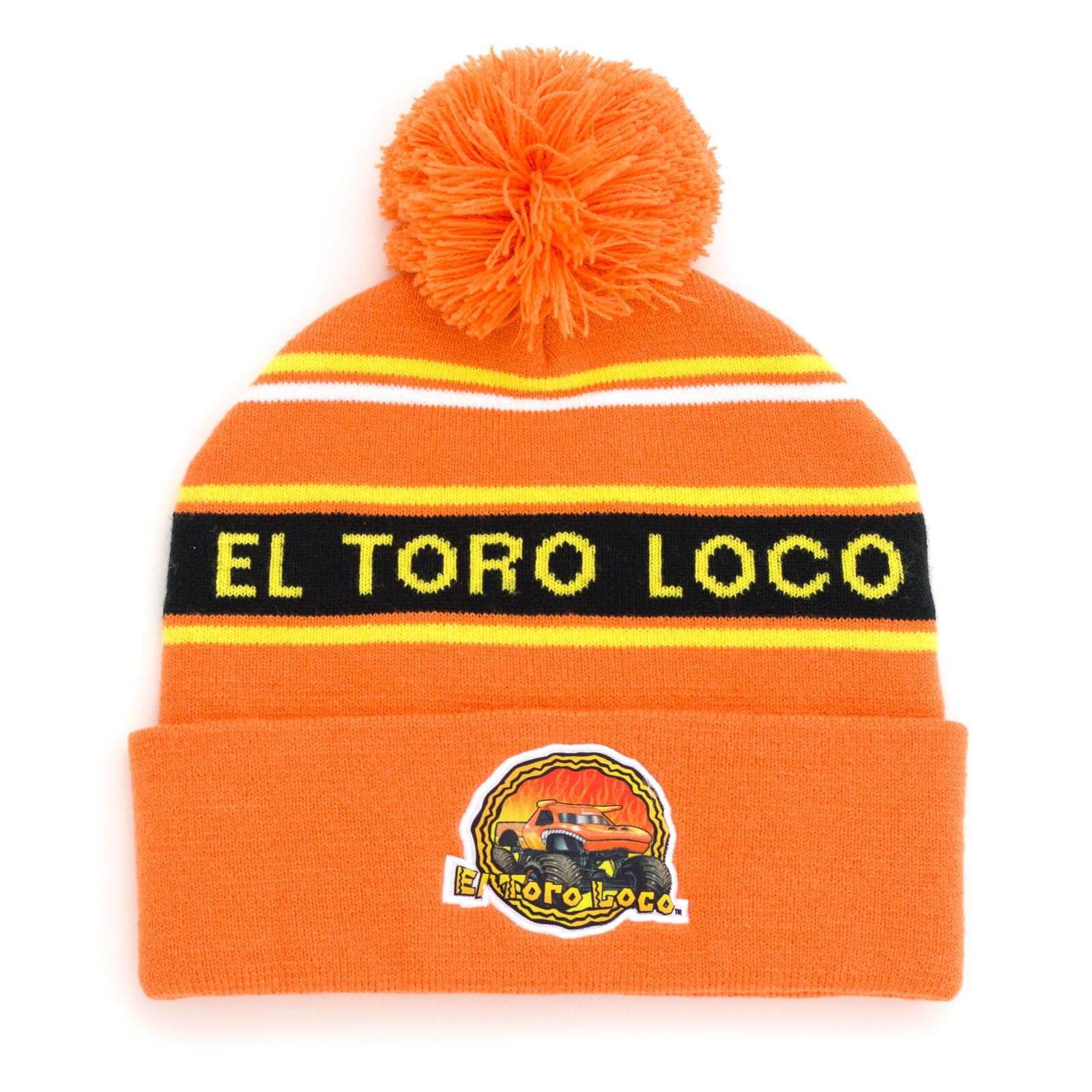 Foto 2 pulgar | Gorro De Invierno Beanie Monster Jam El Toro Loco Naranja/amarillo - Venta Internacional.