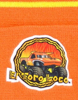 Foto 3 | Gorro De Invierno Beanie Monster Jam El Toro Loco Naranja/amarillo - Venta Internacional.