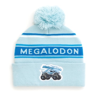 Foto 1 | Gorro De Invierno Beanie Monster Jam Megalodon Azul Celeste/blanco - Venta Internacional.