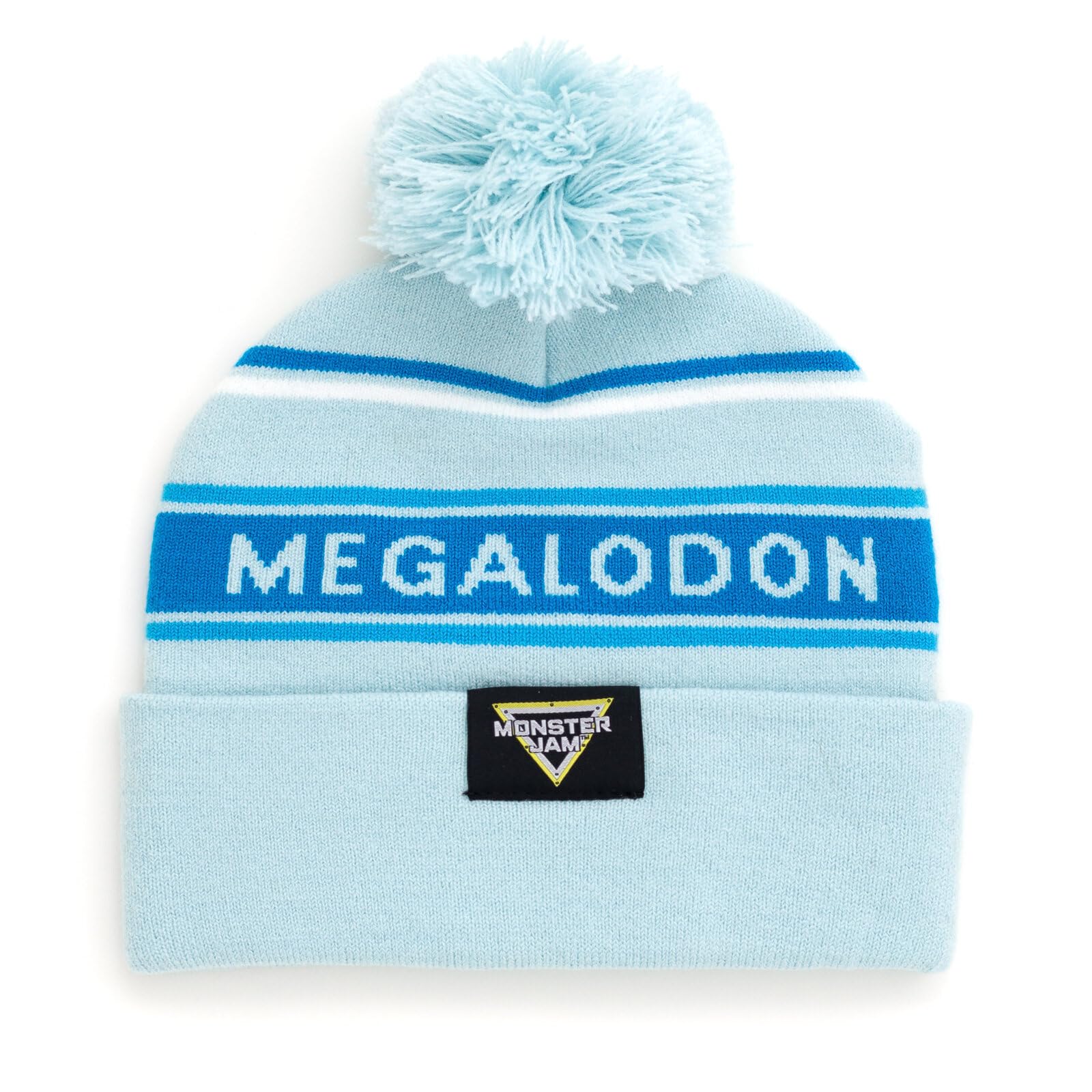 Foto 4 pulgar | Gorro De Invierno Beanie Monster Jam Megalodon Azul Celeste/blanco - Venta Internacional.
