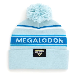 Foto 3 | Gorro De Invierno Beanie Monster Jam Megalodon Azul Celeste/blanco - Venta Internacional.