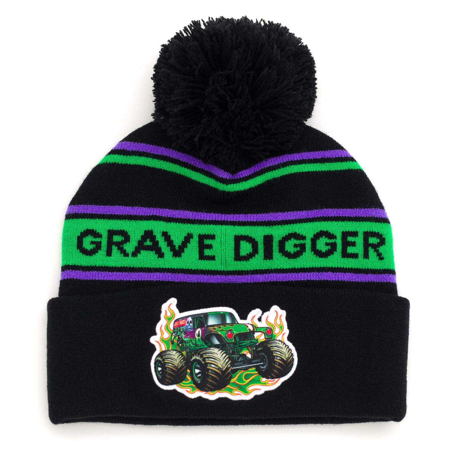 Foto 2 pulgar | Gorro De Invierno Beanie Monster Jam Grave Digger Green Para Adulto - Venta Internacional.