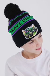 Foto 2 | Gorro De Invierno Beanie Monster Jam Grave Digger Green Para Adulto - Venta Internacional.