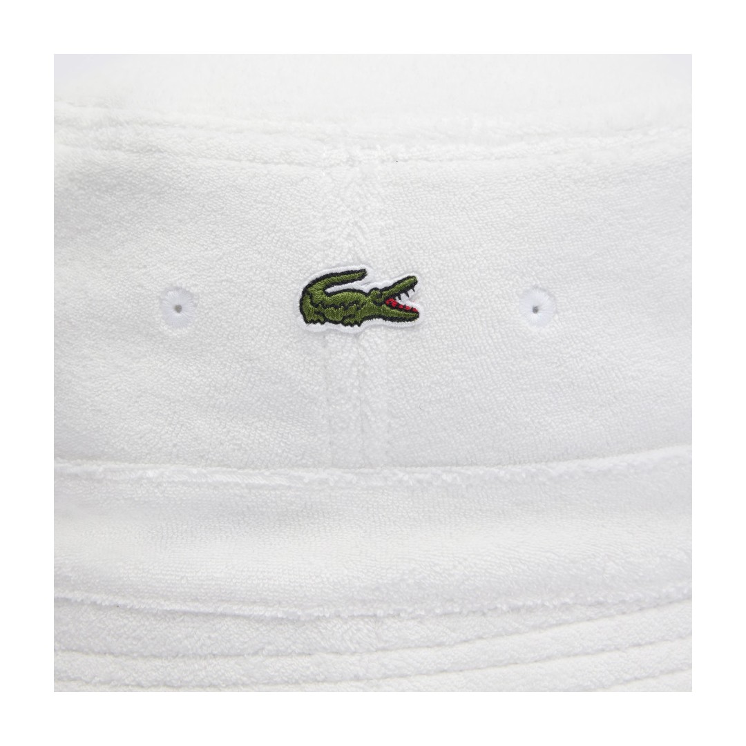 Foto 5 pulgar | Gorro De Pescador Bucket Hat Lacoste Textura Blanco Unisex - Original
