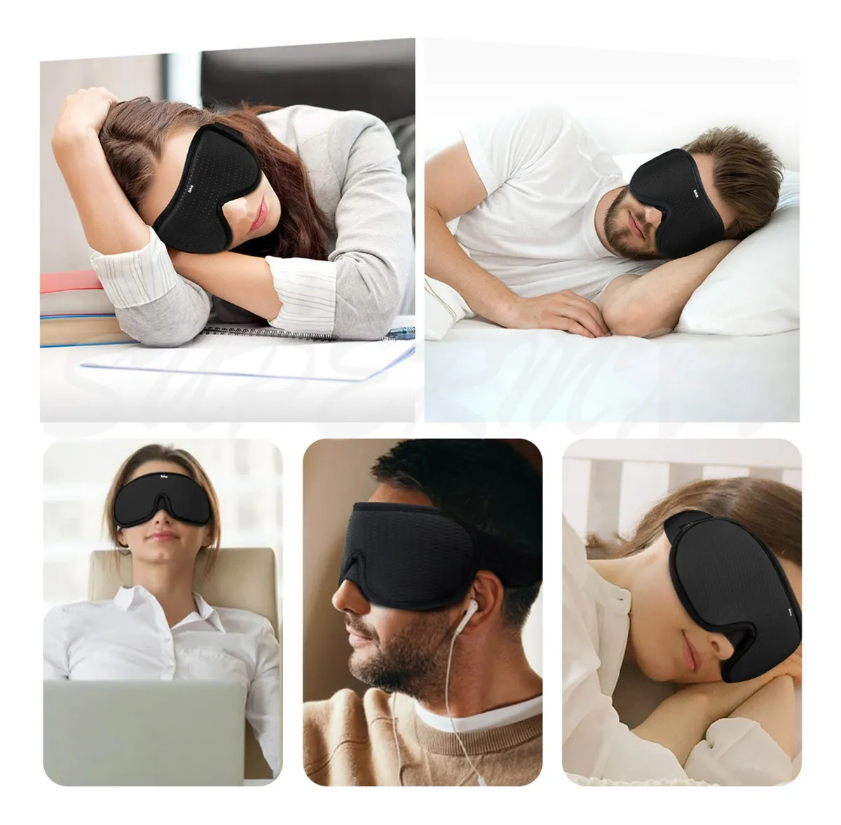 Foto 2 | Antifaz Belug  3d Para Dormir Adjustable Negro